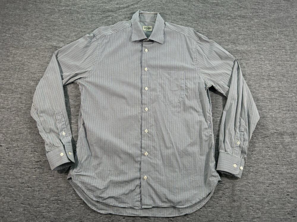 Gitman Bros Shirt Mens Large Classic Plaid Cotton Long Sleeve USA Made